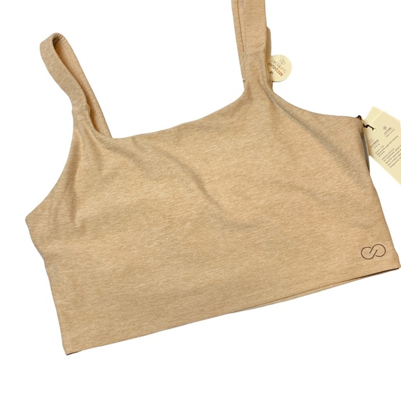 NWT Calia Womens Medium Sports Bra Light Pink Gym Cropped Halter Bra Tank Top - Picture 2 of 11